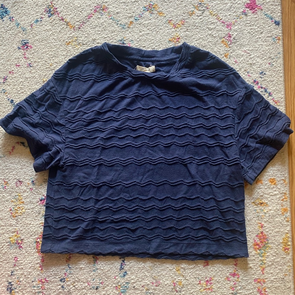 Navy madewell crop tee